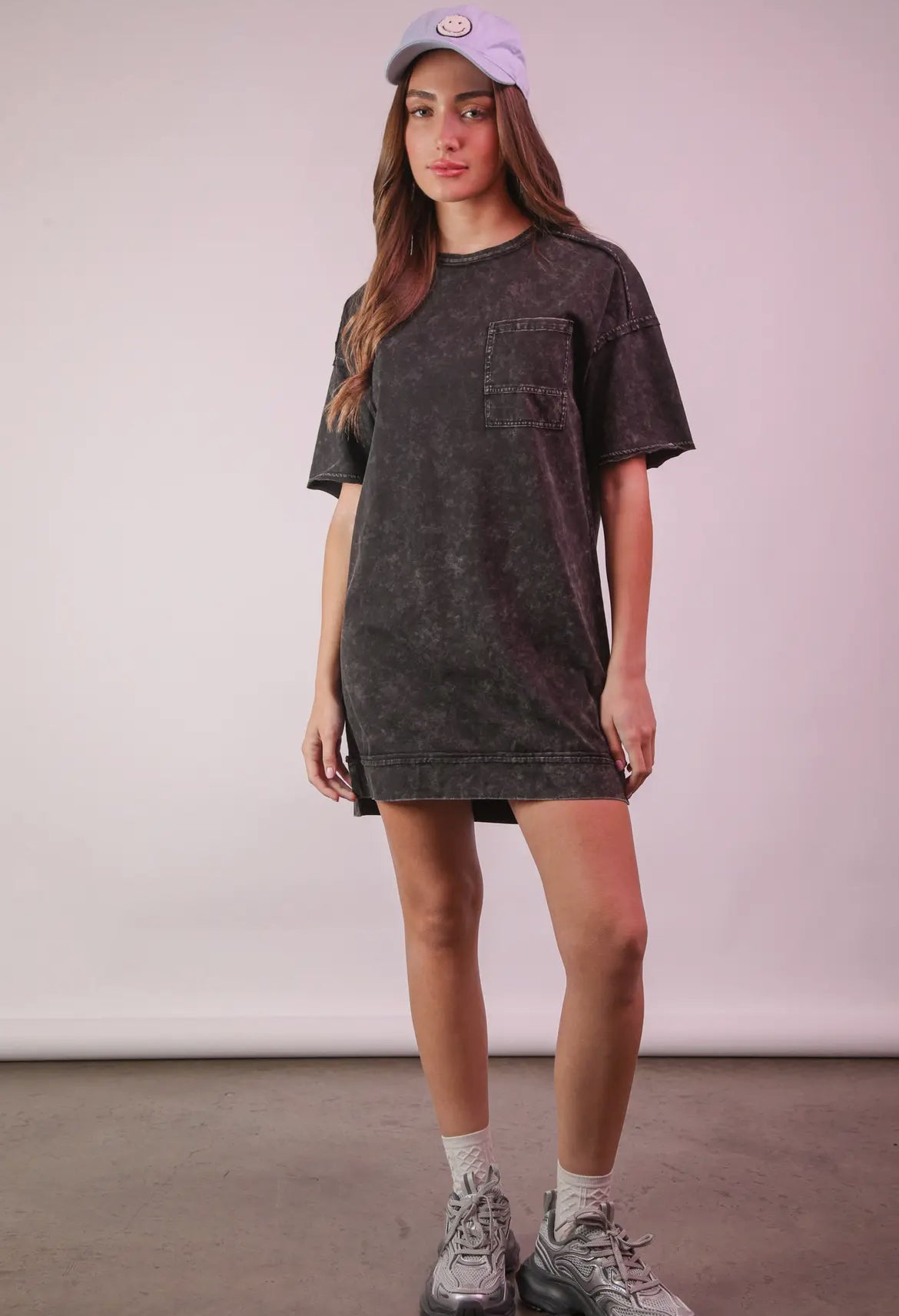 Mineral Washed Mini Dress