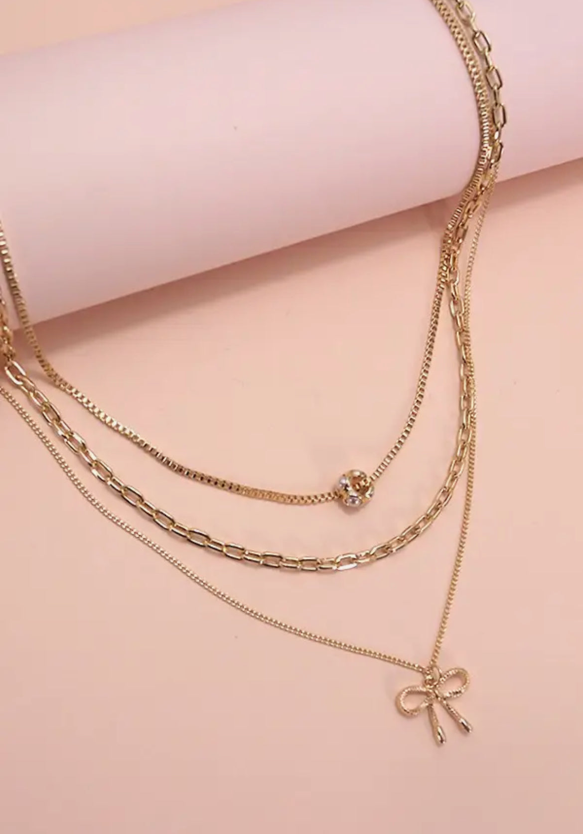 Multi Layer Bow Necklace