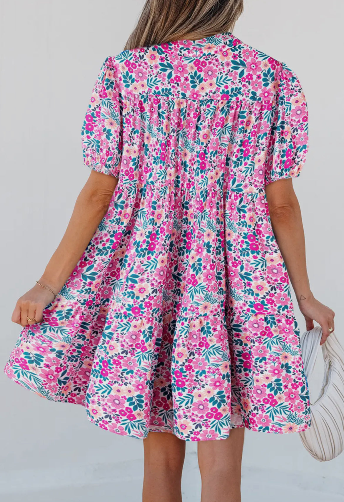 Floral Collared Summer Mini Dress