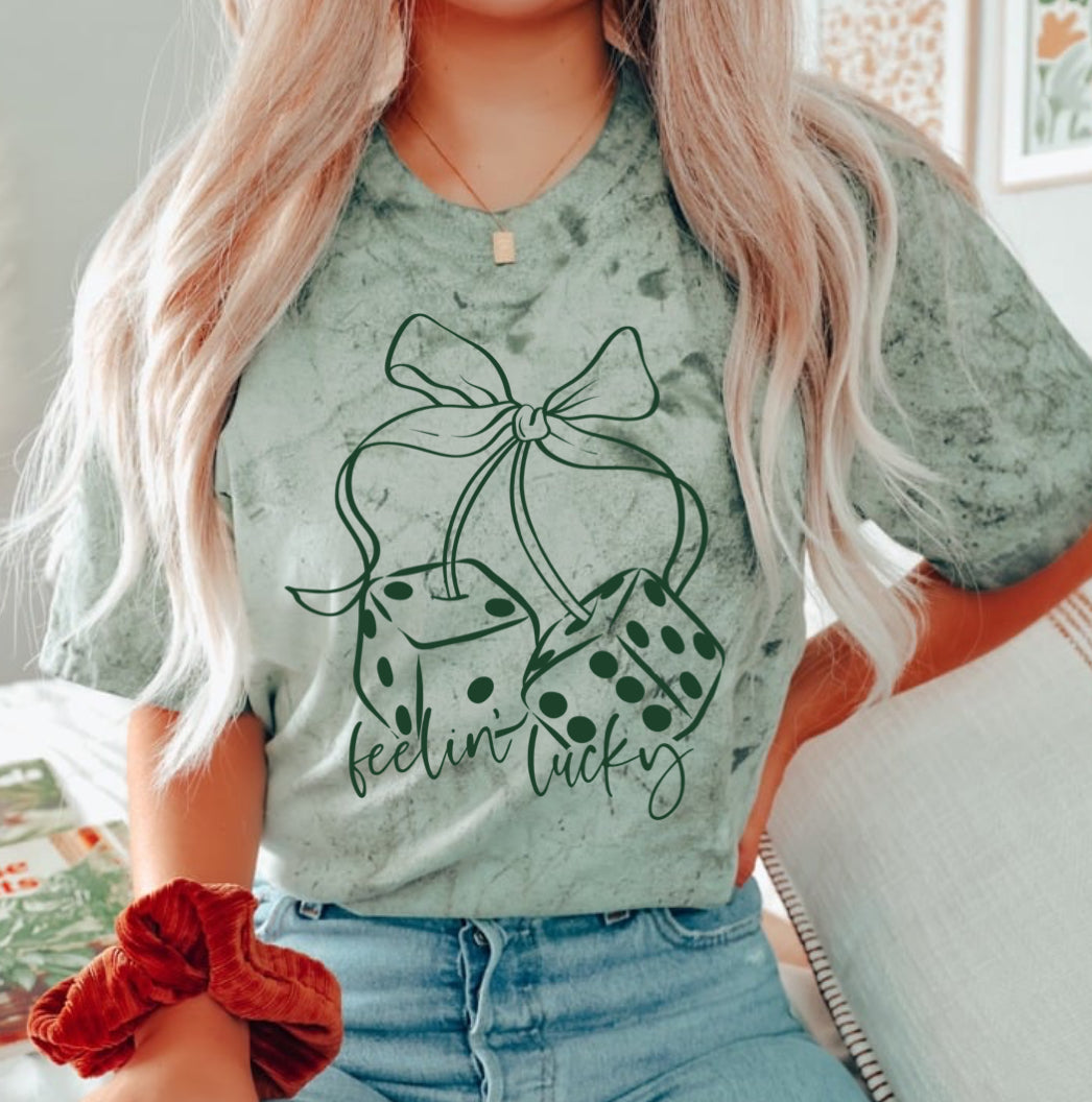 Feeling Lucky Dice Comfort Colors Tee