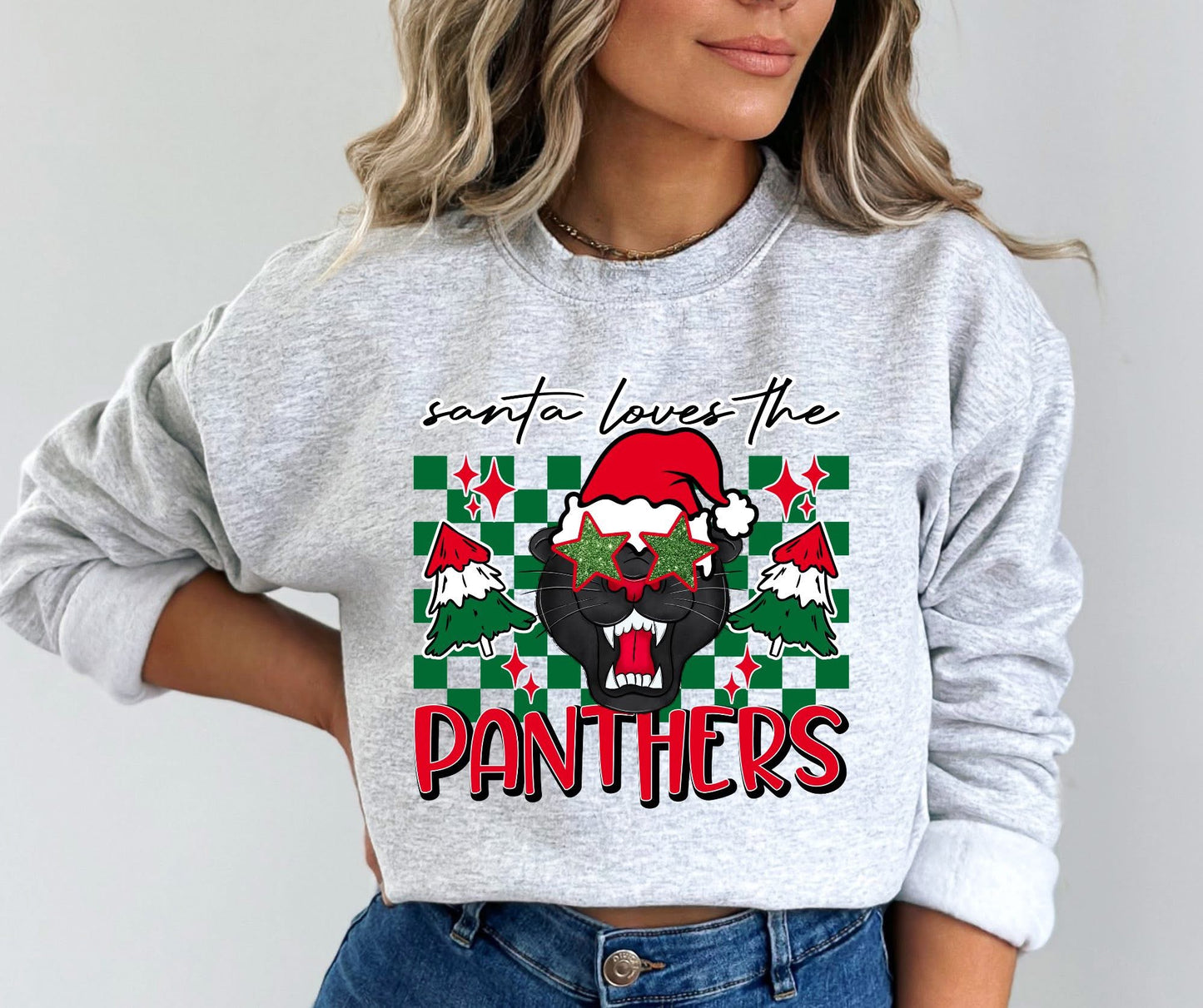 Santa Loves The Panthers Sweatshirt