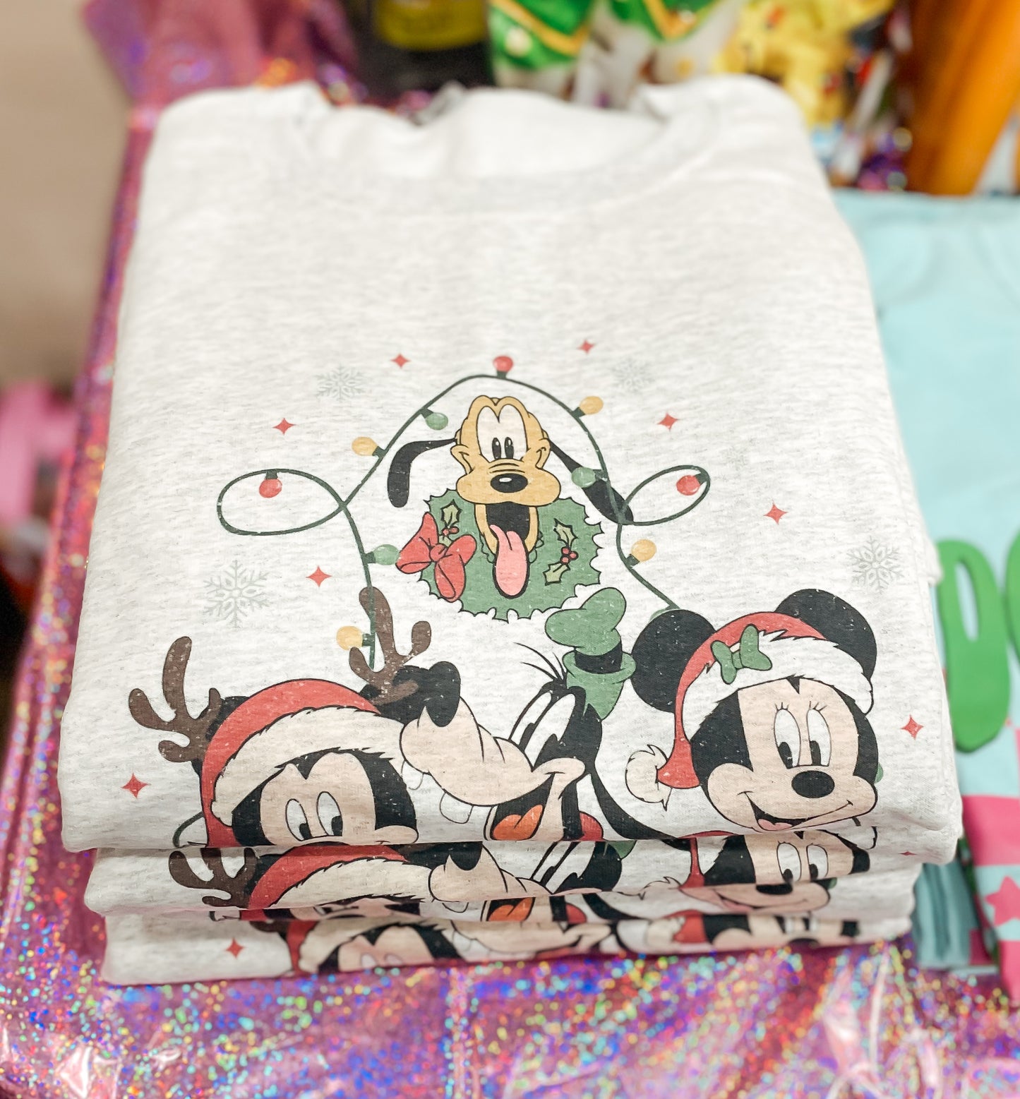 Mouse friends lights sweatshirts