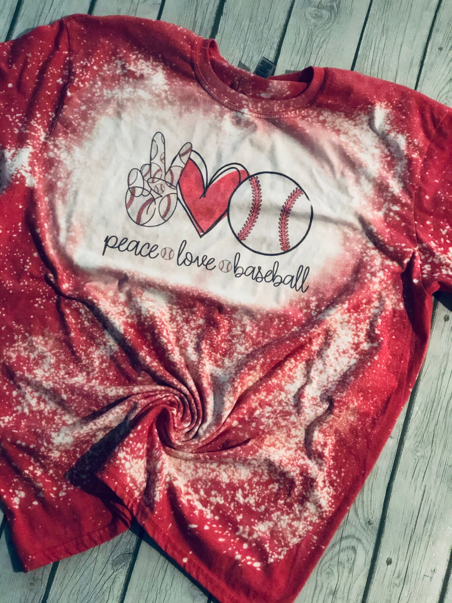 Peace Love Baseball Tee