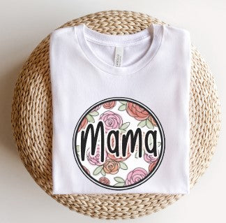 Mama Floral Circle Tee