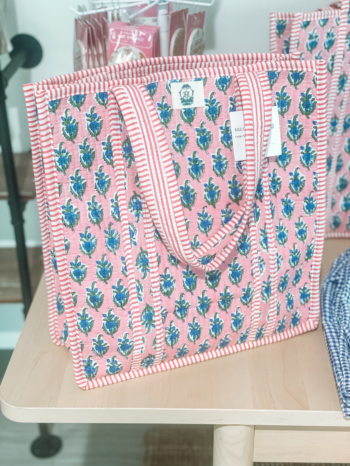 Large Quilted Tote Bag
