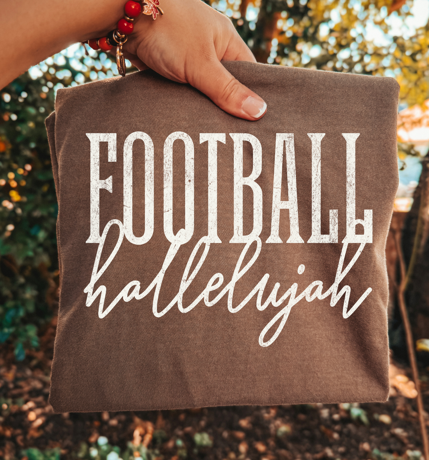 Football Hallellujah Comfort Colors Tshirt