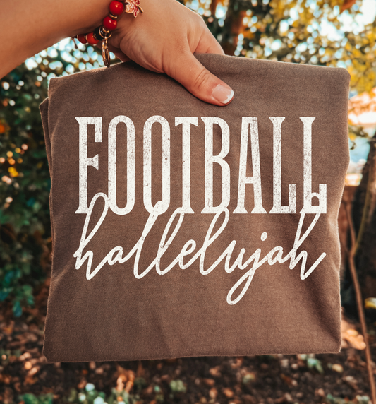 Football Hallellujah Comfort Colors Tshirt