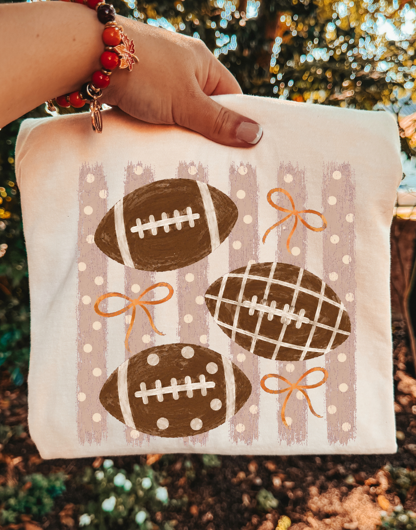 Pretty Football Comfort Colors Tshirt