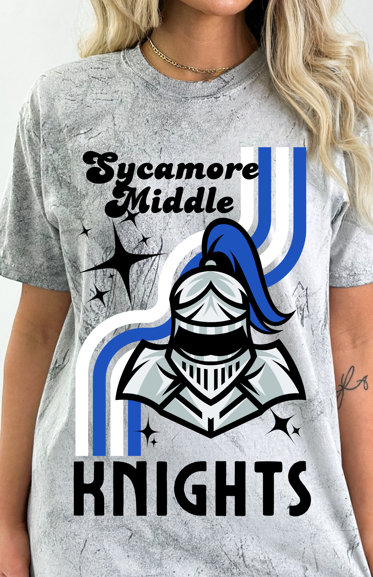 Retro Mascot Sycamore Middle Knights