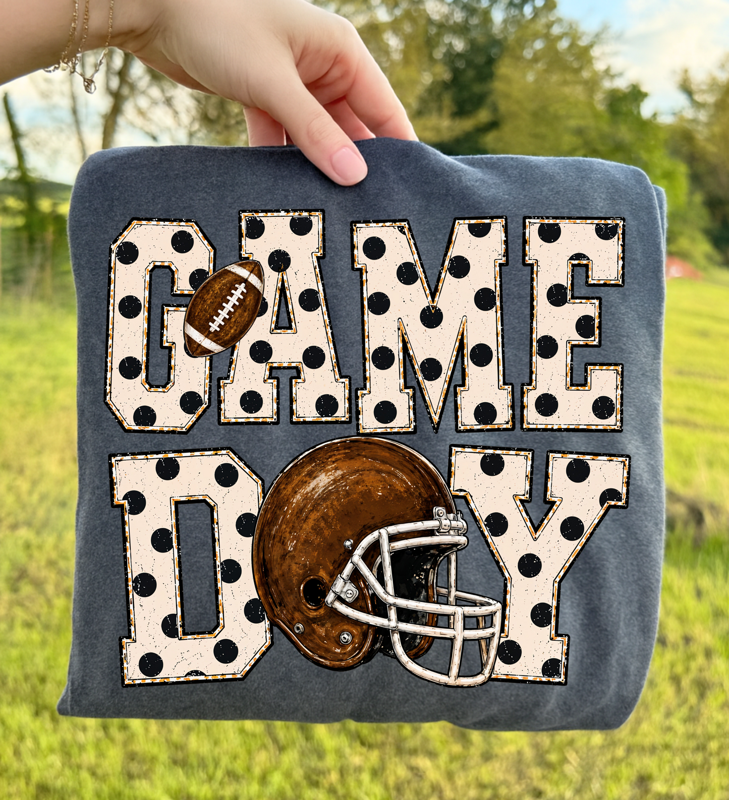Game Day Polka Dot Comfort Colors Tshirt