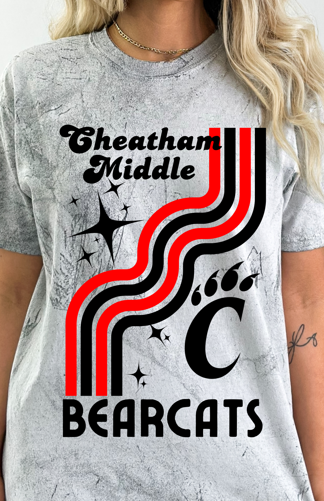 Retro Mascot Cheatham Middle Bearcats