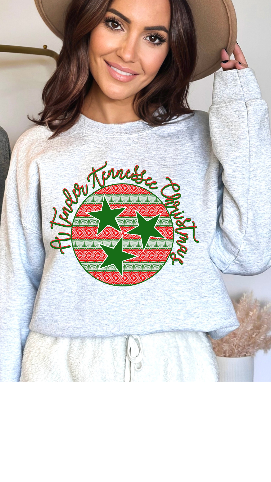 A Tender TN Christmas Red/Green Design Sweatshirt