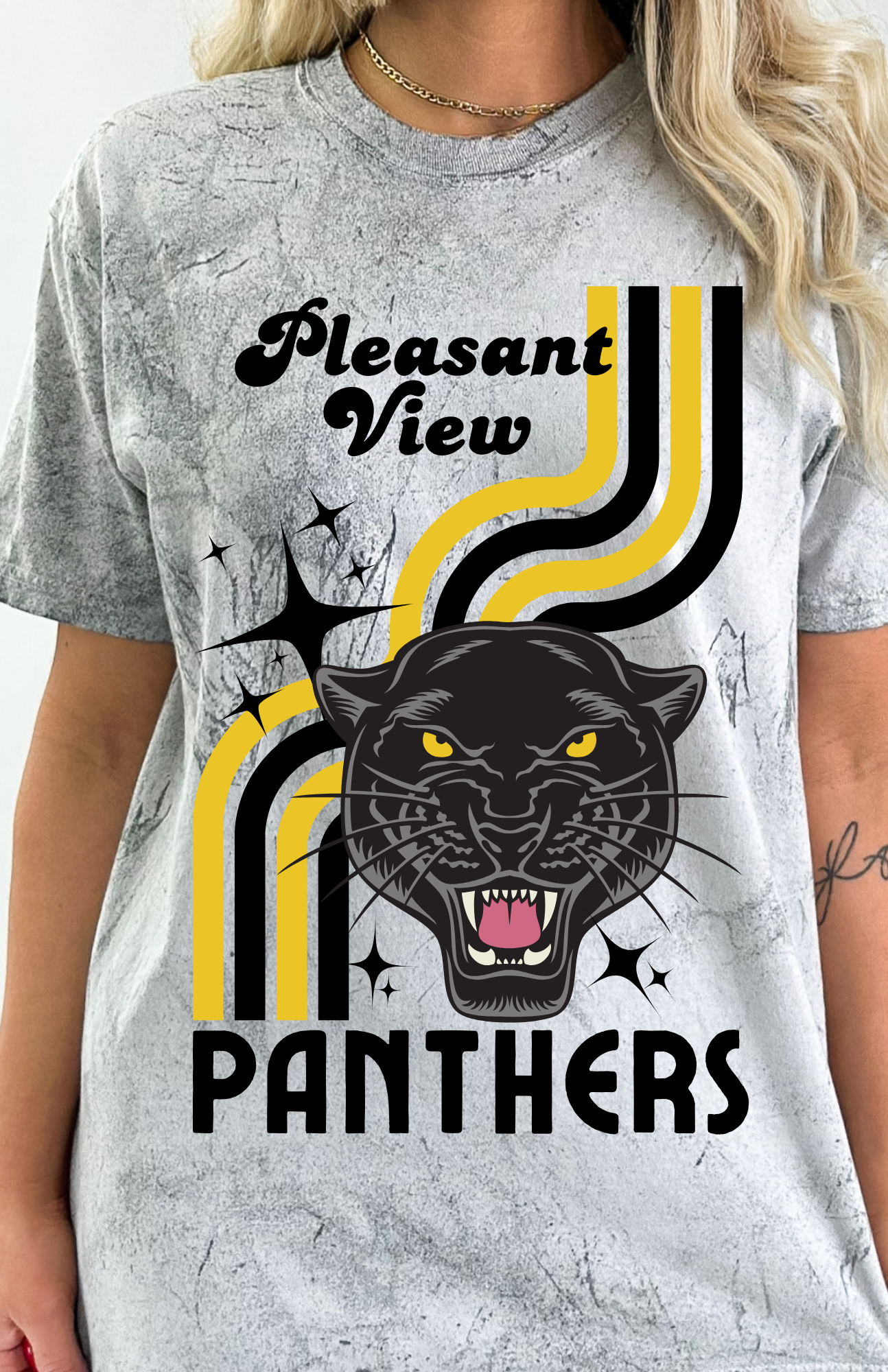 Retro Mascot Pleasant View Panthers