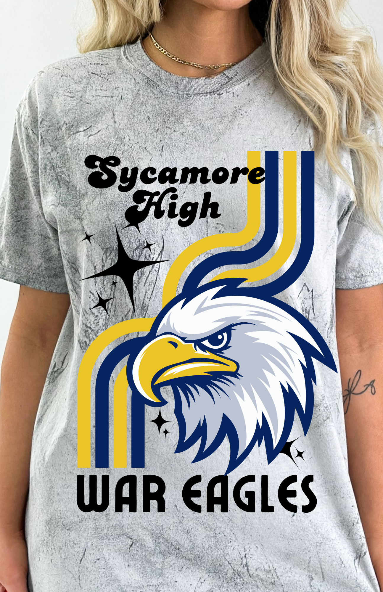 Retro Mascot Sycamore High War Eagles