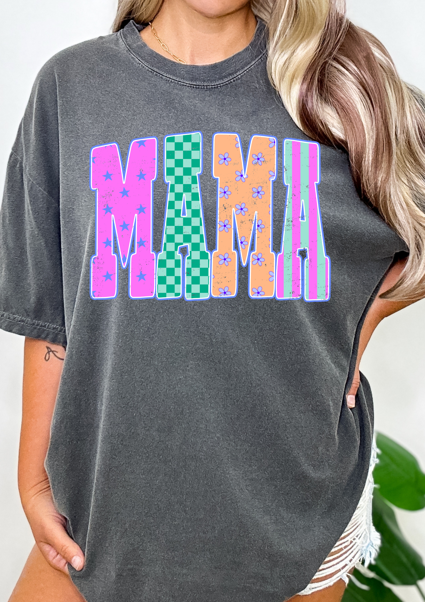 Multiprint Mama Comfort Colors Tshirt