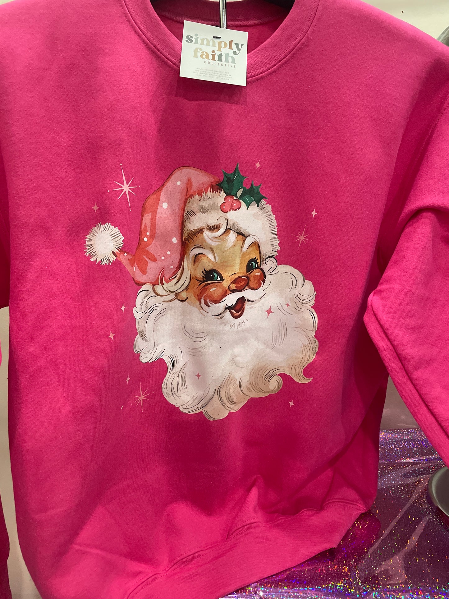 Pink Santa Sweatshirt