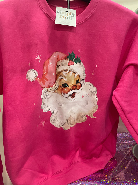 Pink Santa Sweatshirt