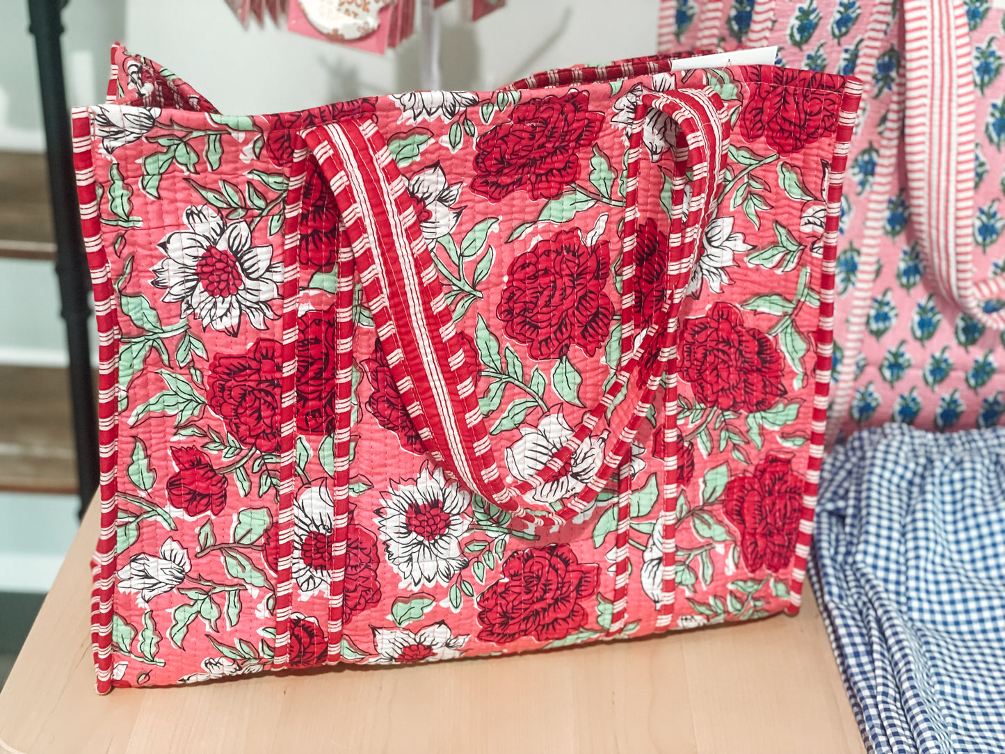 Large Quilted Tote Bag