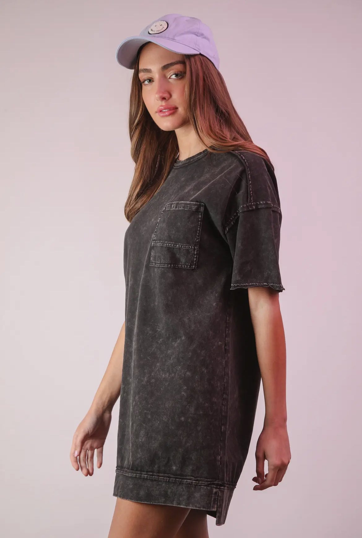 Mineral Washed Mini Dress