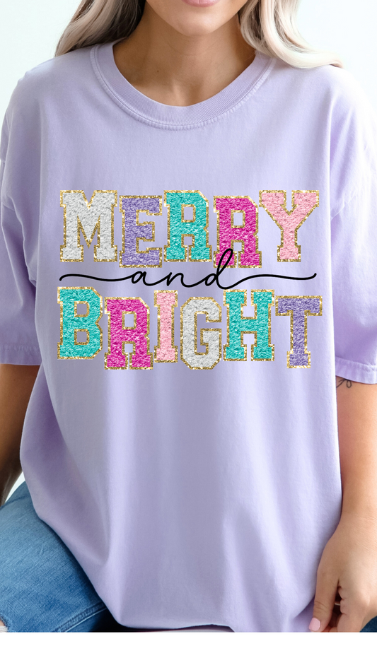 Merry and Bright Chenille (LOOK) letters