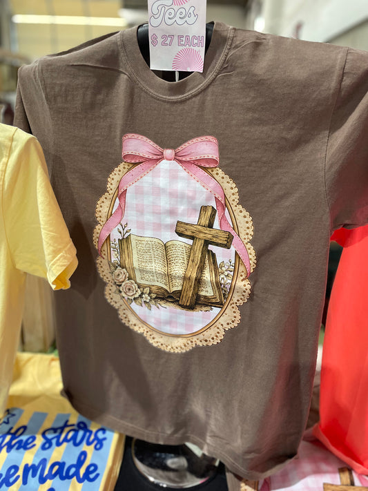 Vintage Bible Cross Comfort Colors Tee