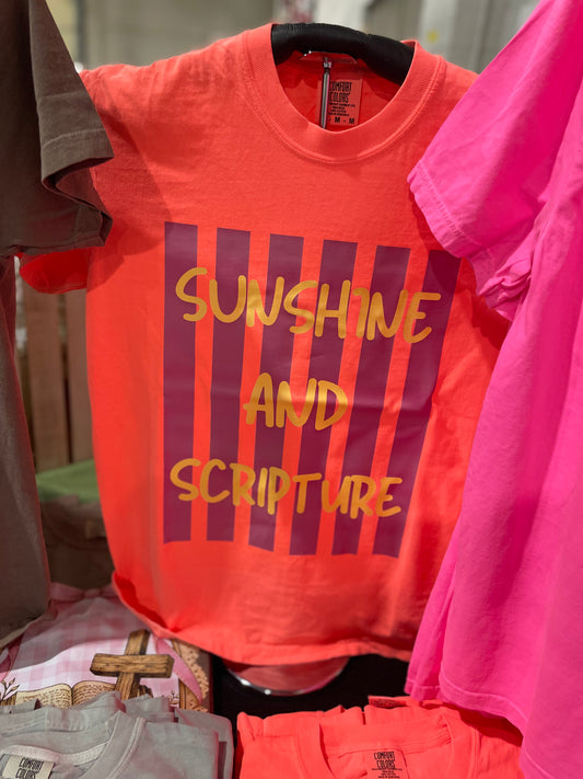 Sunshine and Scripture Comfort Colors Tee