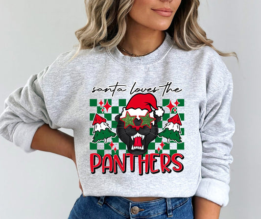Santa Loves The Panthers Sweatshirt