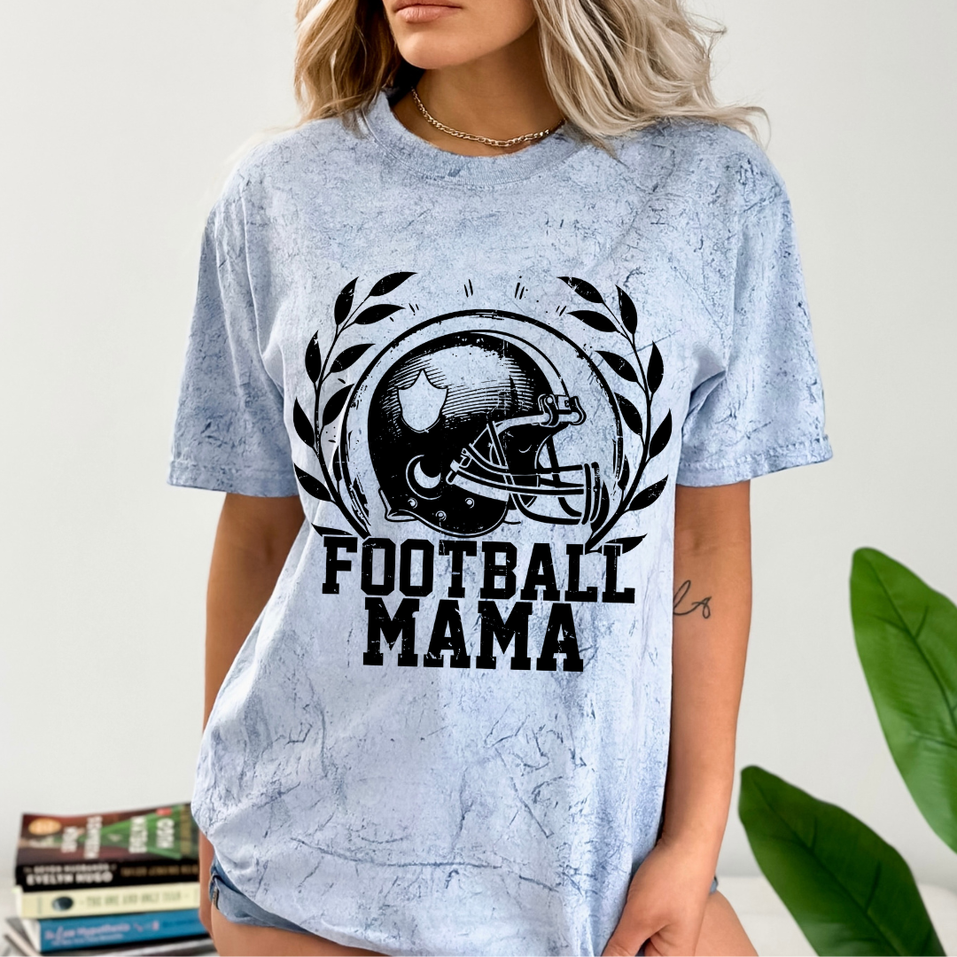 Football Mama Colorblast Comfort Colors Tee