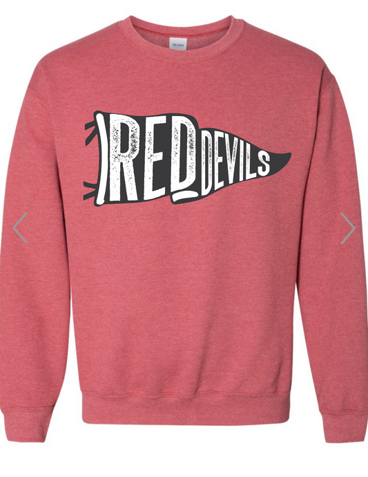 Red Devils Pennant Banner Sweatshirt
