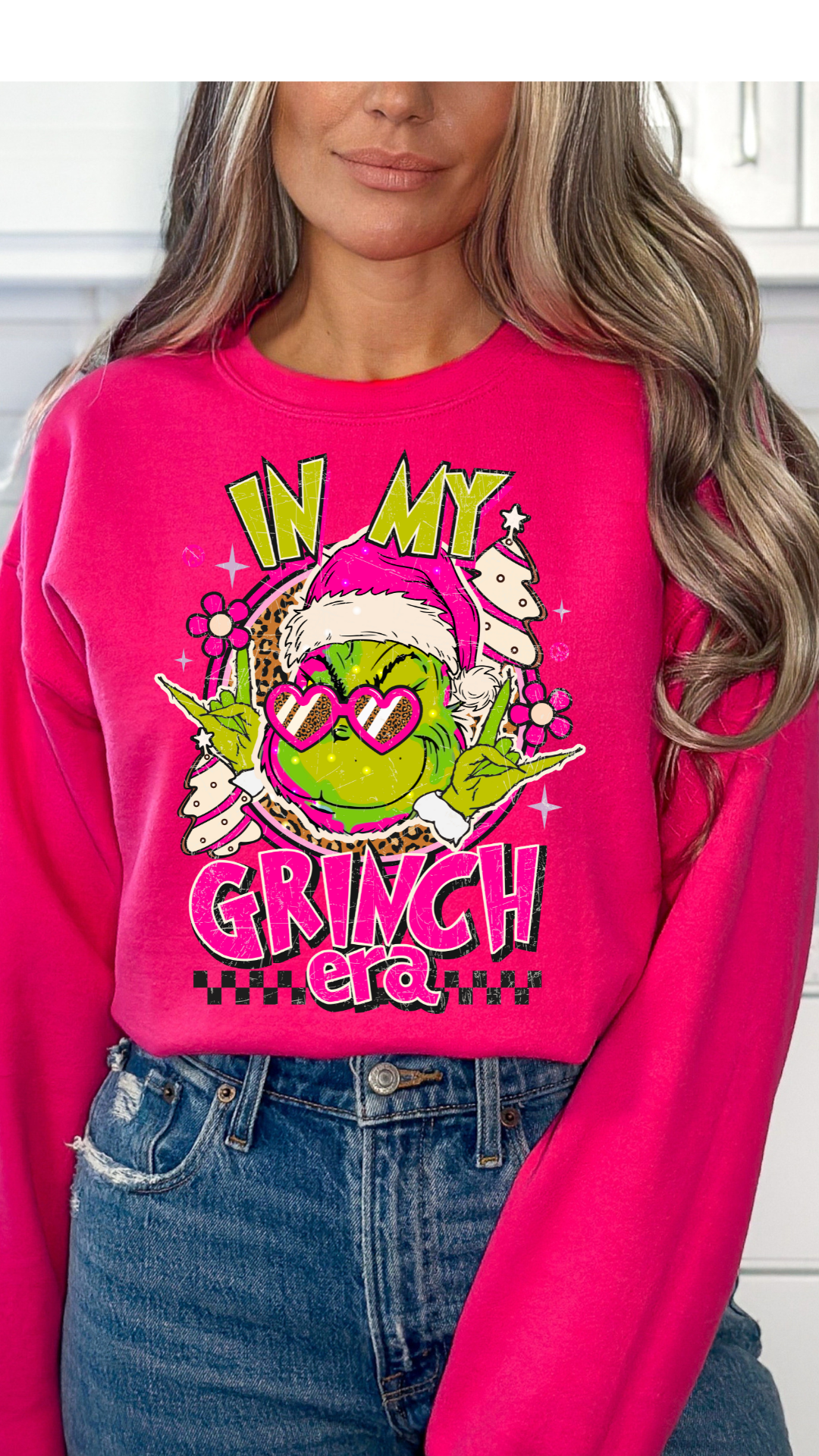 In My Grinch Era Pink Sweatshirt