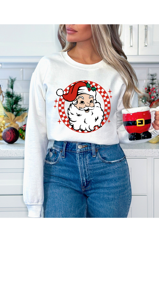 Checkered Santa Sweatshirt