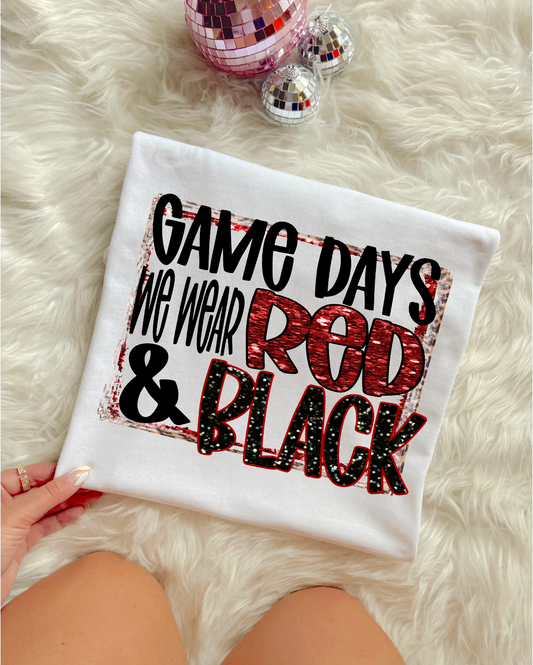 Game Days Wear Red and Black