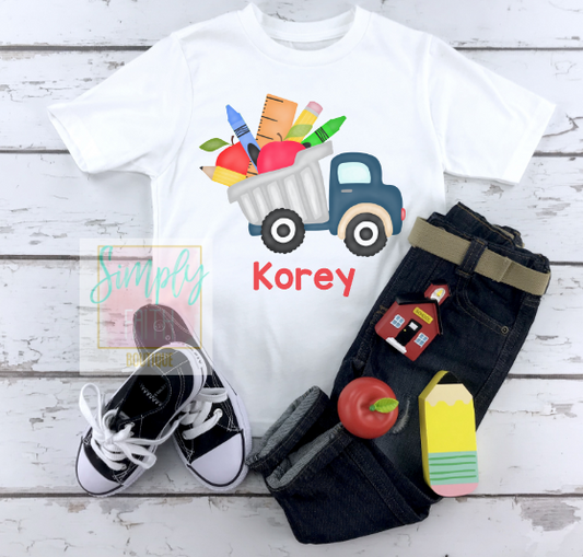 Back to School Dump Truck