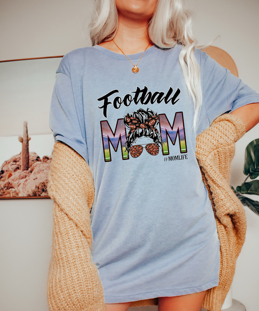 Football Mom Light Blue