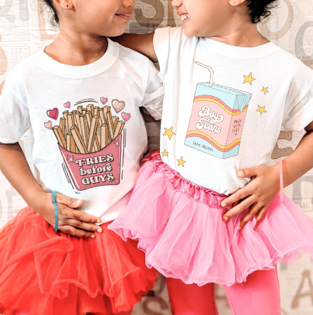 Fries Before Guys Kids Tees