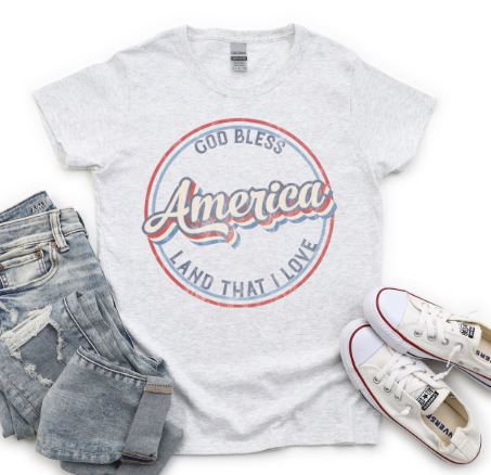 Retro God Bless America Tee