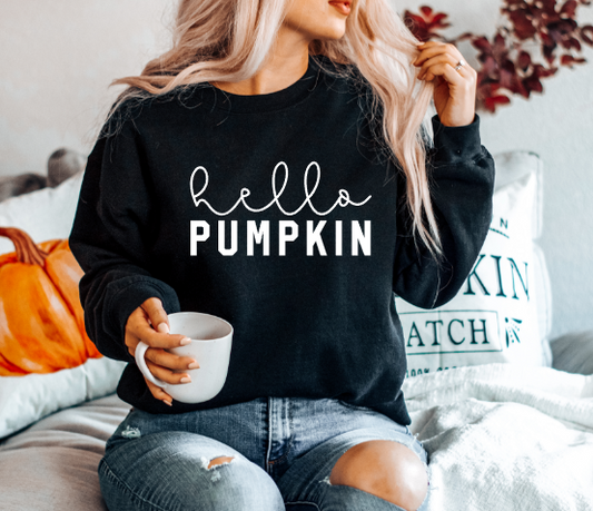 Hello Pumpkin Black Sweatshirt