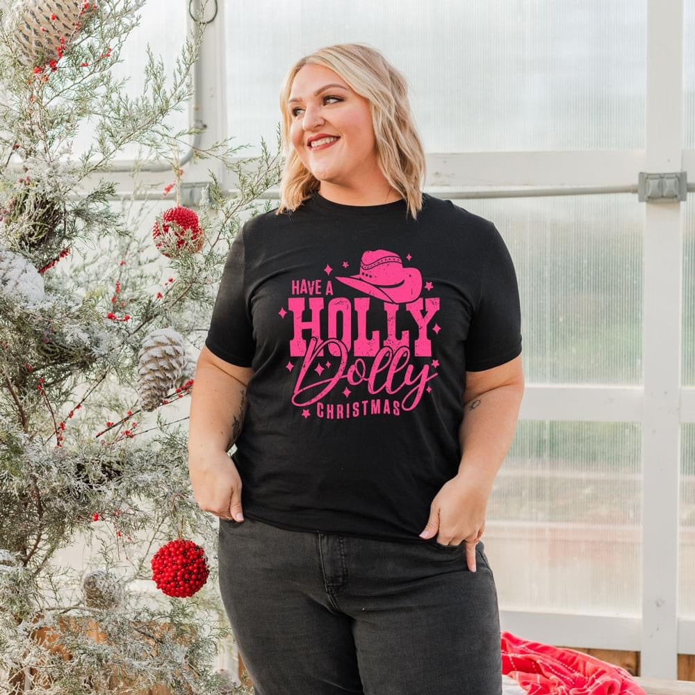 Holly Dolly Christmas Black