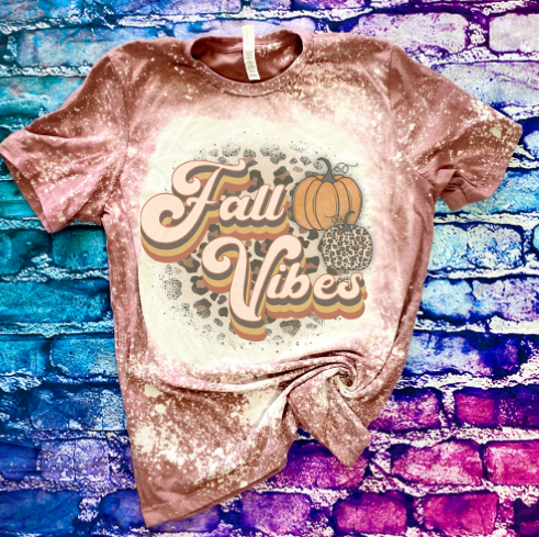 Fall Vibes Bleached Tee.