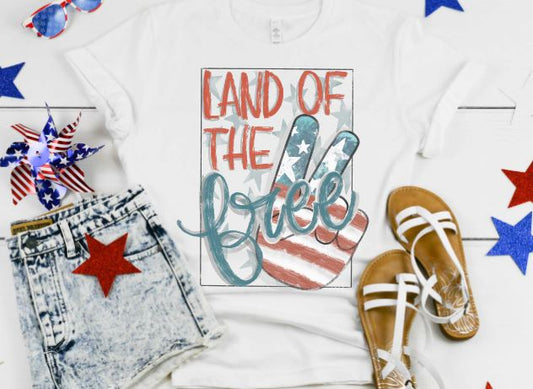 Land of the Free Peace Tee