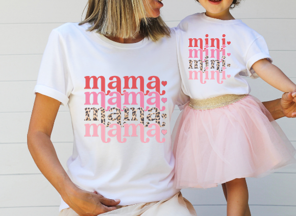 Mama and Mini Valentine Stack Tees