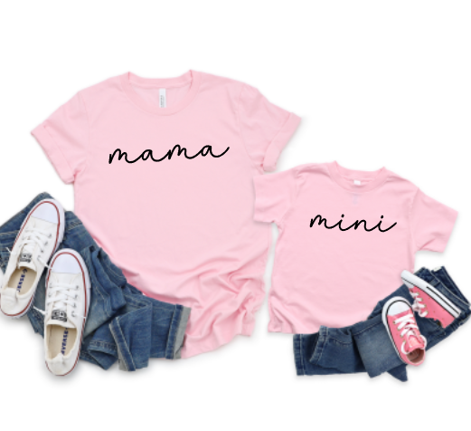 Mama and Mini Mommy and Me Pink Tees