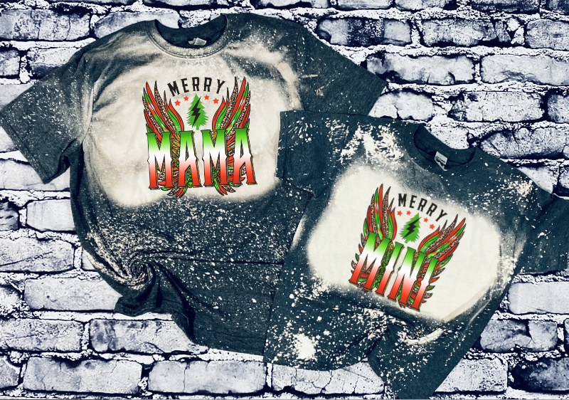 Merry Mama and Mini Rocker Tees