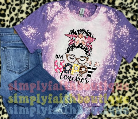 One Hoppy Teacher Bleached Tee