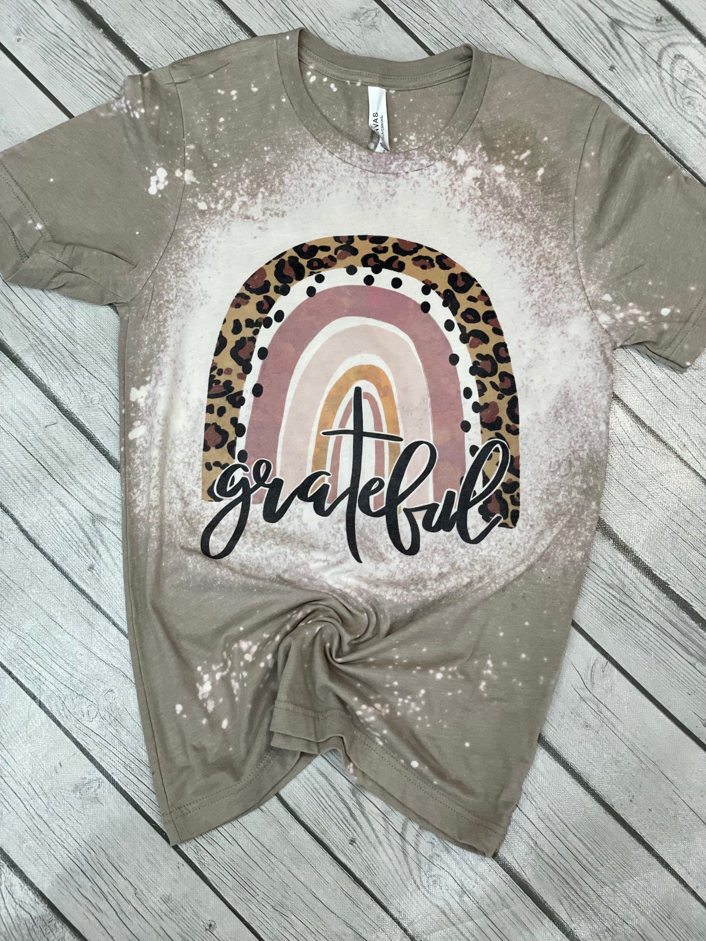 Grateful Rainbow Bleached Tee